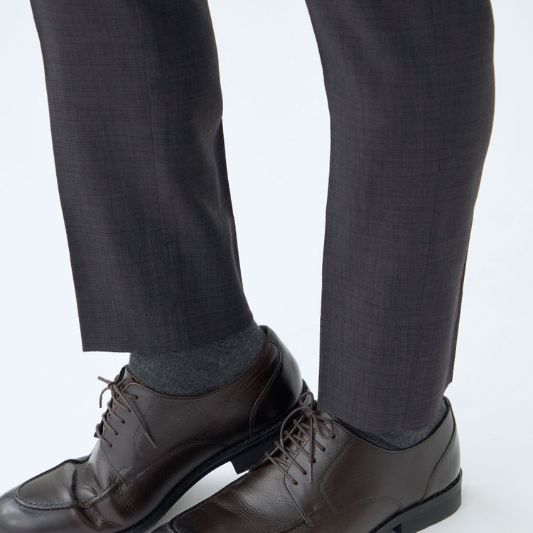 シルバーライン 【CLASSICO TAPERED】【春夏】1タックテーパードパンツ/グレー/ウエストムーブ仕様/4S SUSTAINABILITY&ECOLOGY FABRIC/※裾上げ済仕様 グレー濃色