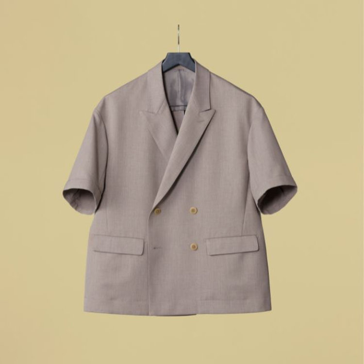 ブラックライン 「TailoredCasual」【春夏】ダブルブレストシャツジャケット/ブラウン その他