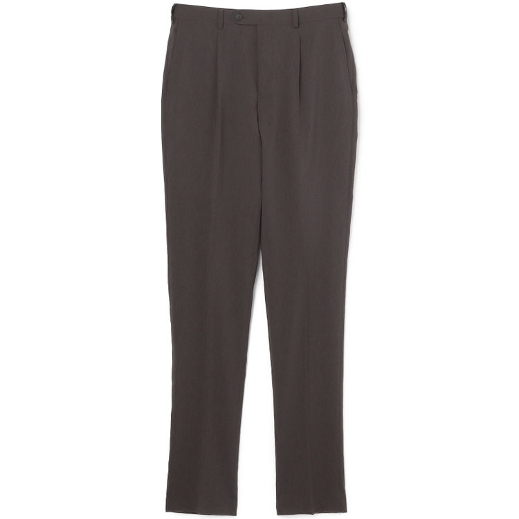 シルバーライン 【5DAYS CLOSET】【RBC】【春夏】1タックテーパードパンツ/ブラウン×楊柳/ウエストムーブ仕様/4S SUSTAINABILITY&ECOLOGY FABRIC/※裾上げ必要 茶中間