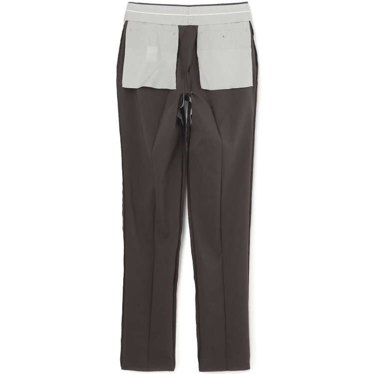 シルバーライン 【5DAYS CLOSET】【RBC】【春夏】1タックテーパードパンツ/ブラウン×楊柳/ウエストムーブ仕様/4S SUSTAINABILITY&ECOLOGY FABRIC/※裾上げ必要 茶中間