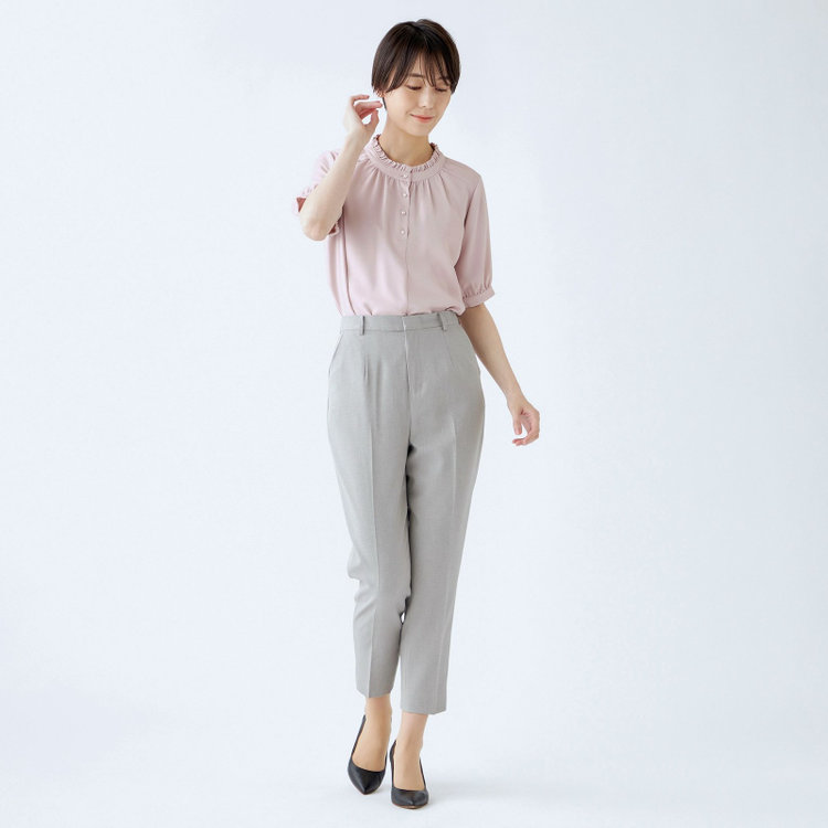 シルバーライン 【SL】【年間】センタープレスパンツ/グレー/ウォッシャブル/裾上げ済み仕様 グレー中間