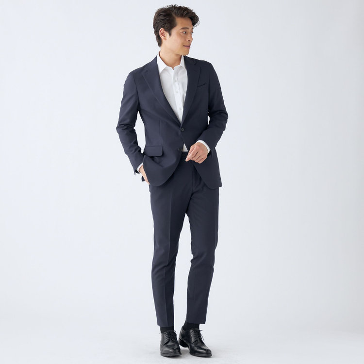 シルバーライン 【CLASSICO TAPERED】【春夏】1タックテーパードパンツ/ネイビー/※裾上げ済仕様 紺濃色