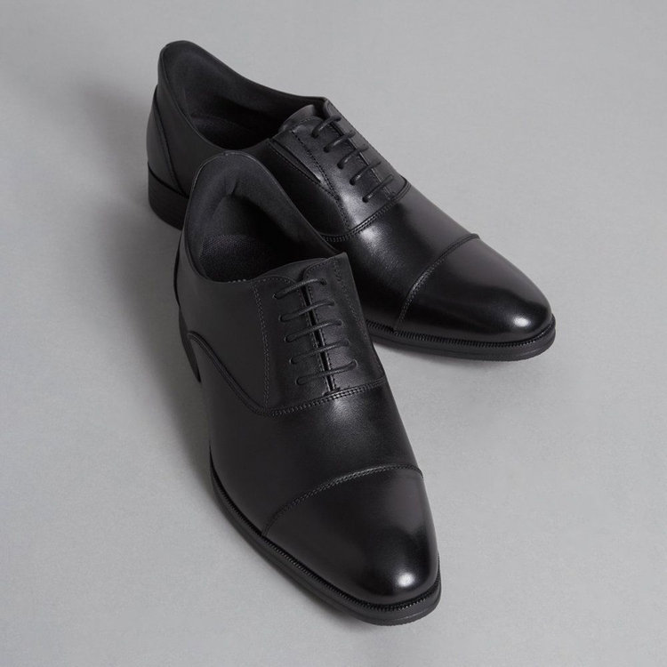 スーツセレクト 【発送在庫あり】靴べら不要！ハンズフリー仕様/ストレートチップ/ブラック（28cm・29㎝） 黒