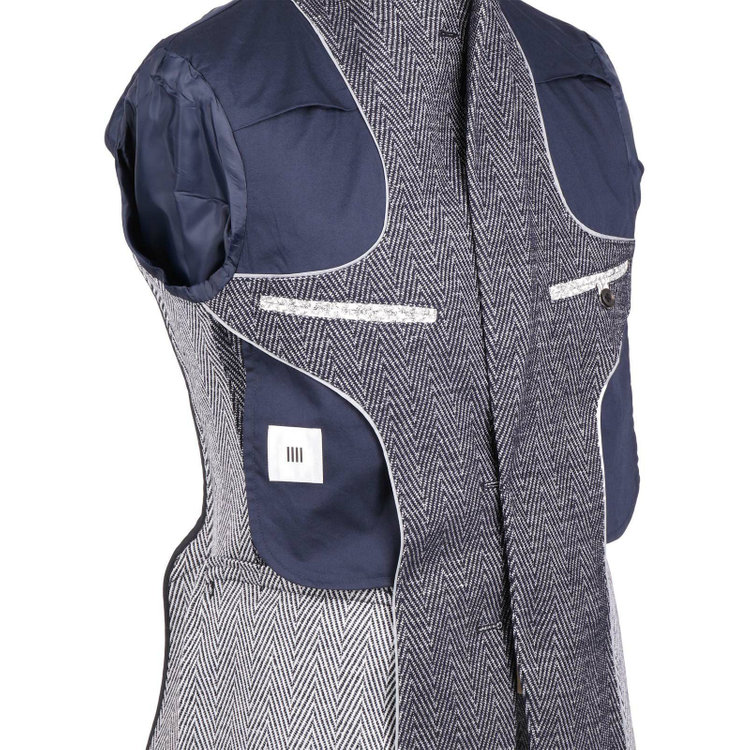 スーツセレクト 【WEB限定/OUTLET】【RBC】【秋冬】ウールブレンド2釦ジャケット/ネイビー＆ホワイト×シャンブレーヘリンボーン/ウォシャブル ネイビー系(紺)