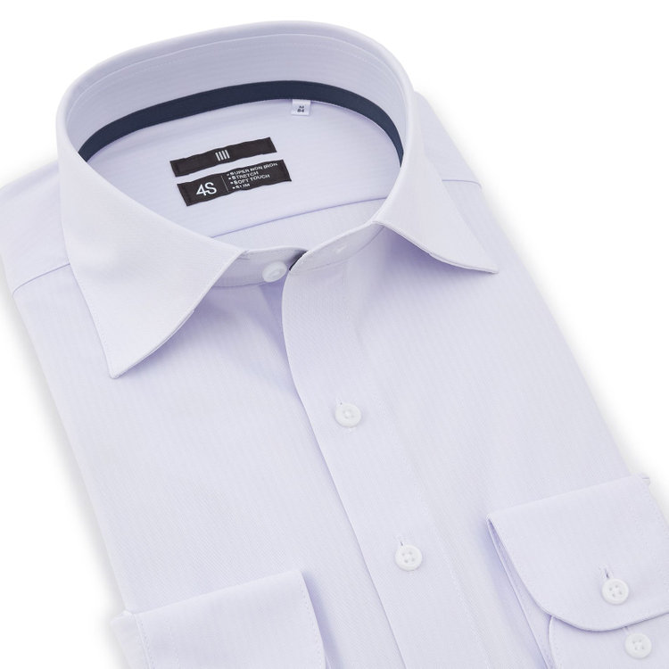 ブラックライン 【発送在庫あり】【WEB限定】【BLACK LINE】ワイドカラーワイシャツ/パープル×ドビーストライプ/「4S」スーパーノンアイロン・ストレッチ その他