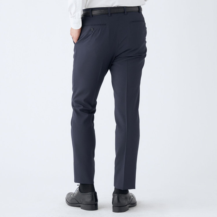 シルバーライン 【CLASSICO TAPERED】【春夏】1タックテーパードパンツ/ネイビー/※裾上げ済仕様 紺濃色