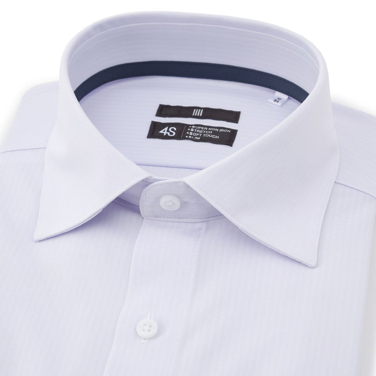 ブラックライン 【発送在庫あり】【WEB限定】【BLACK LINE】ワイドカラーワイシャツ/パープル×ドビーストライプ/「4S」スーパーノンアイロン・ストレッチ その他