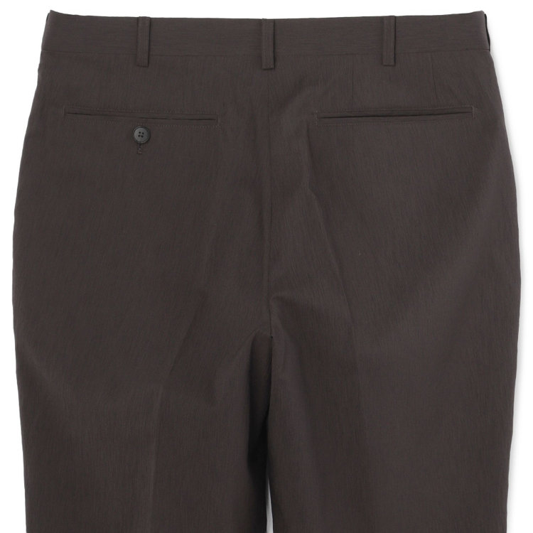 シルバーライン 【5DAYS CLOSET】【RBC】【春夏】1タックテーパードパンツ/ブラウン×楊柳/ウエストムーブ仕様/4S SUSTAINABILITY&ECOLOGY FABRIC/※裾上げ必要 茶中間