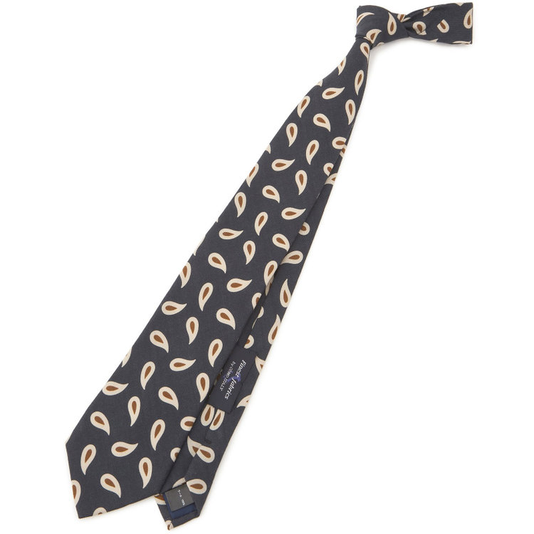 シルバーライン 【SILVER LINE】ウール小紋ネクタイ 8.5cm幅/グレー/Finest fabrics by COMO ITALY その他