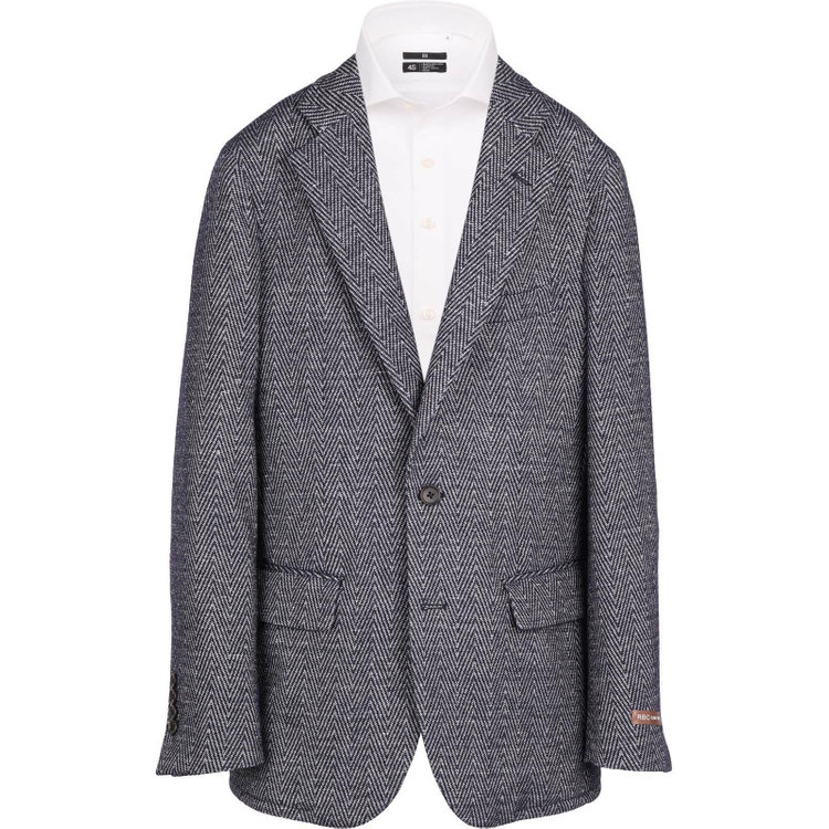 スーツセレクト 【WEB限定/OUTLET】【RBC】【秋冬】ウールブレンド2釦ジャケット/ネイビー＆ホワイト×シャンブレーヘリンボーン/ウォシャブル ネイビー系(紺)