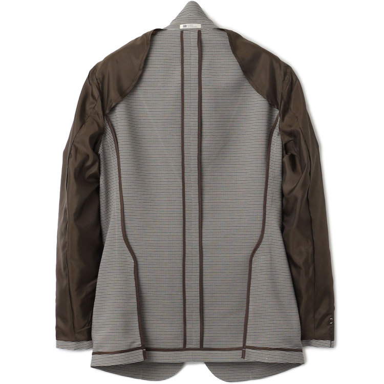 シルバーライン 【5DAYS CLOSET】【RBC】【春夏】2釦シングルジャケット/ブラウン×チェック/パッチポケット/4S SUSTAINABILITY&ECOLOGY FABRIC 茶中間