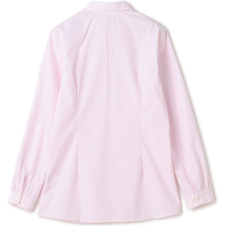 SUIT SELECT　アウトレット 【WEB限定/OUTLET/汚れ・キズ等有】【SUIT SELECT×Samantha Thavasa】【形態安定】リボン&フリル取り外しスキッパー/ピンク×ドビーストライプ 赤淡色