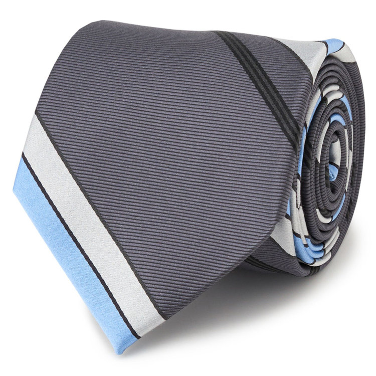 シルバーライン 【SILVER LINE】シルクブレンドストライプネクタイ 8.０cm幅/グレー その他