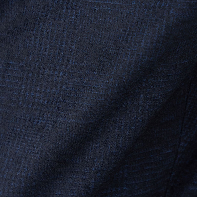 シルバーライン 【発送在庫あり】【RBC】【秋冬】ウールブレンド1タックテーパードパンツ/ネイビー×グレンチェック/ウエストムーブ/※裾上げ必要 紺中間