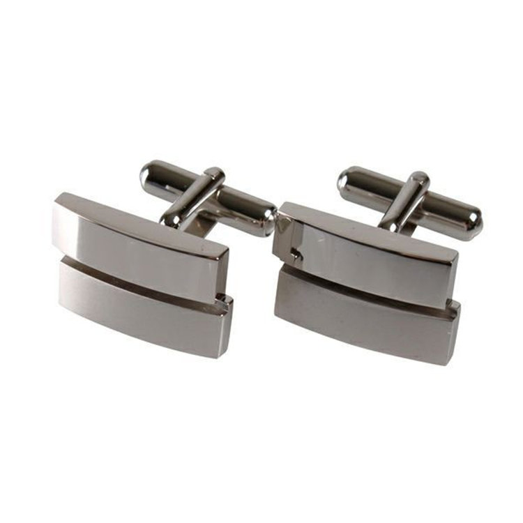 スクエアカフスボタン/シルバー