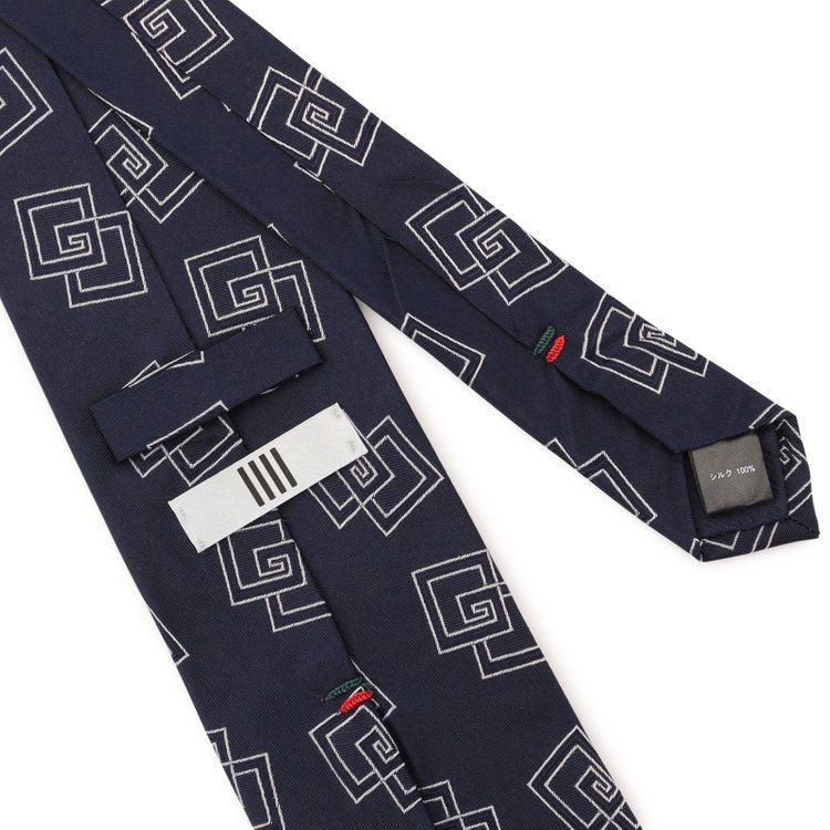 シルバーライン 【SILVER LINE】シルク小紋ネクタイ 8.0cm幅/ネイビー その他