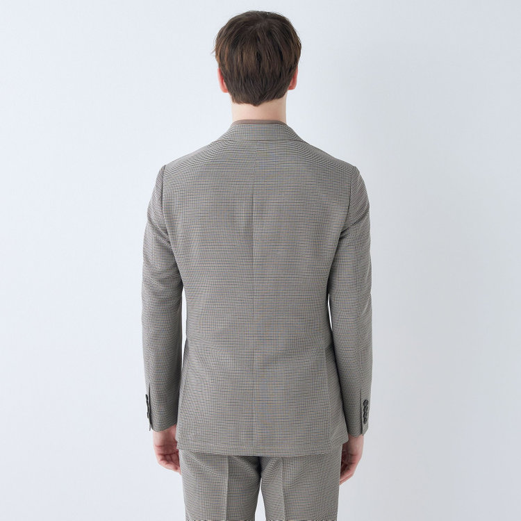シルバーライン 【5DAYS CLOSET】【RBC】【春夏】2釦シングルジャケット/ブラウン×チェック/パッチポケット/4S SUSTAINABILITY&ECOLOGY FABRIC 茶中間