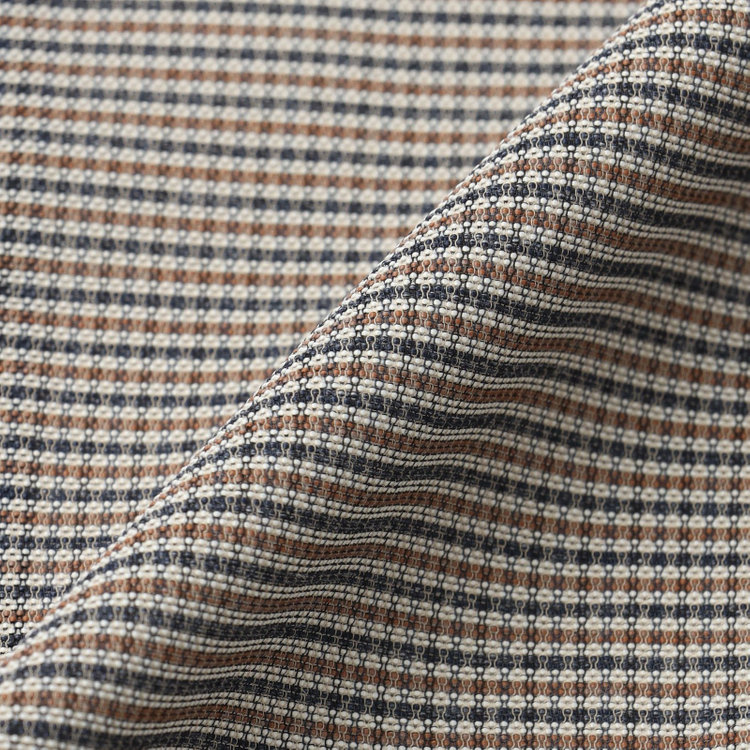 シルバーライン 【5DAYS CLOSET】【RBC】【春夏】2釦シングルジャケット/ブラウン×チェック/パッチポケット/4S SUSTAINABILITY&ECOLOGY FABRIC 茶中間