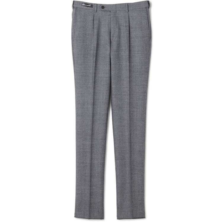 シルバーライン 【RBC】【秋冬】ウールブレンド1タックテーパードパンツ/グレー/ウエストムーブ/NEW ZEALAND WOOL MIX/※裾上げ必要 グレー濃色