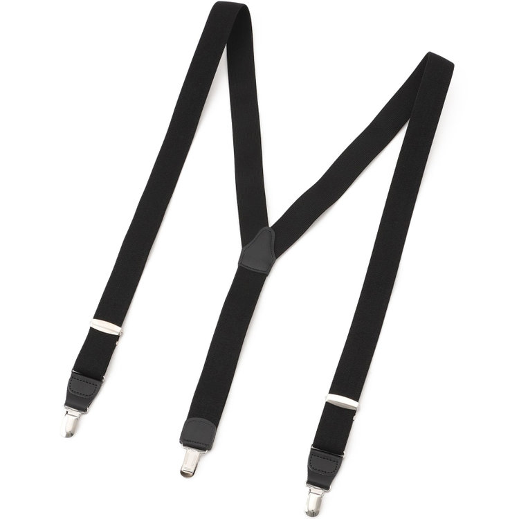 Y型サスペンダー クリップ式 3.0cm幅/ブラック