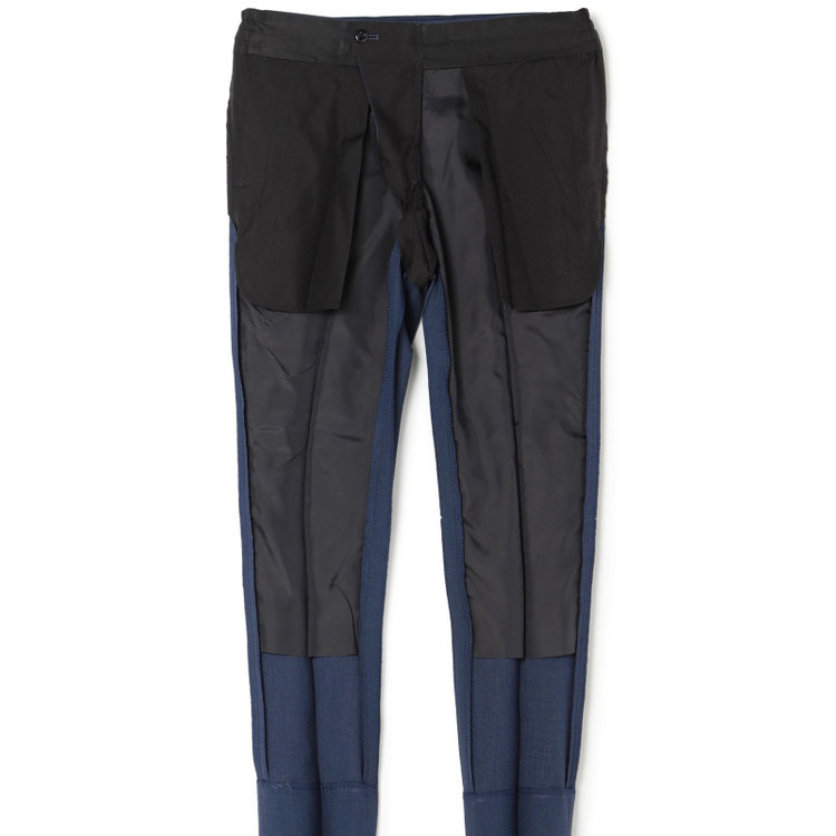 スーツセレクト 【発送在庫あり】【SLIM TAPERED_2】【春夏】2釦シングルスリーピーススーツ 0タック/ネイビーブルー×マイクロチェック/ウエストシャーリング/4S SUSTAINABILITY&ECOLOGY FABRIC/※パンツ裾上げ済仕様 ネイビー系(紺)