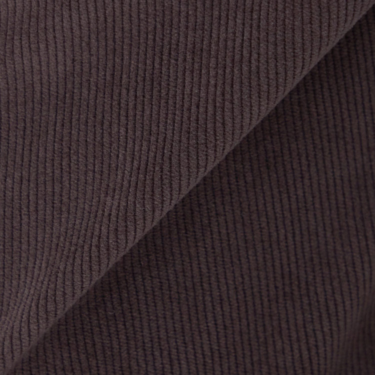 シルバーライン 【CLASSICO TAPERED】【秋冬】ポリエステル1タックテーパードパンツ/ブラウン×コーデュロイ/シャーリング仕様/4S SUSTAINABLE/※裾上げ必要 茶濃色