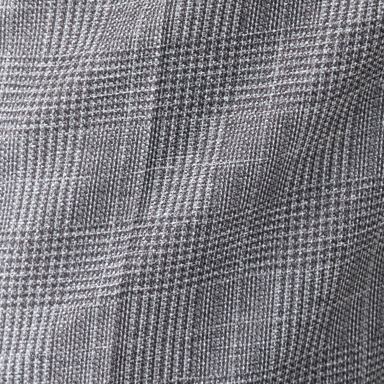 シルバーライン 【RBC】【春夏】ポリエステル1タックテーパードパンツ/グレー×チェック/ウエストムーブ仕様/4S SUSTAINABILITY&ECOLOGY FABRIC/※裾上げ必要 グレー中間