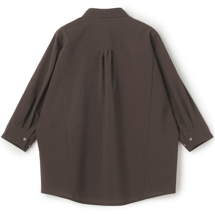ブラックライン 【BL/七分袖】【春夏】ドルマンスリーブシャツ/ブラウン/ジャージー素材 茶中間