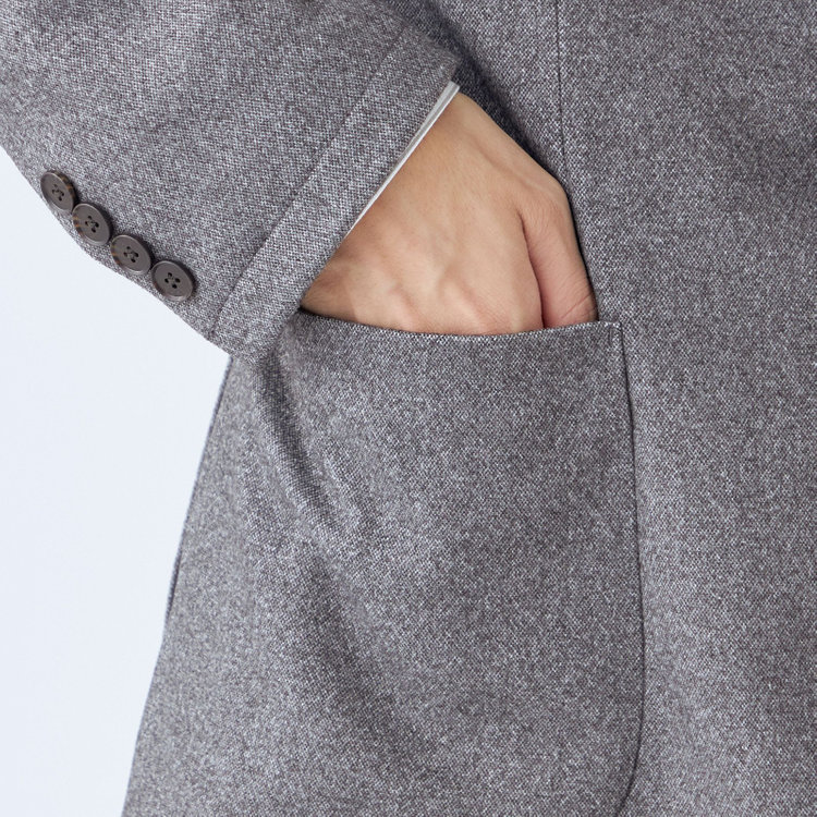 シルバーライン 【RBC】【秋冬】2釦ジャケット/グレー/パッチポケット/4S SUSTAINABILITY&ECOLOGY FABRIC グレー中間