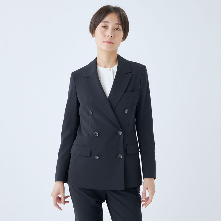 シルバーライン 【SL】【年間】6釦2掛けダブルジャケット/ネイビー/ウォッシャブル 紺中間