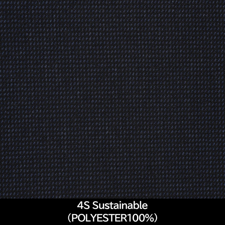 スーツセレクト 【日本製】【MEN'S】【パターンオーダー】【SLIM TAPERED】【春夏】スーツ/ネイビー×ドビー/4S Sustainable (POLYESTER100%) 紺濃色