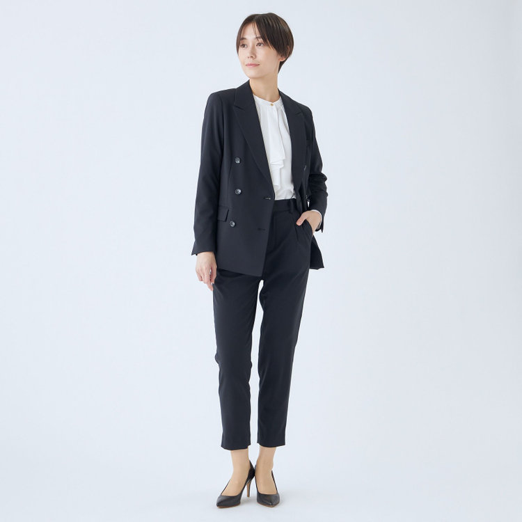 シルバーライン 【SL】【年間】6釦2掛けダブルジャケット/ネイビー/ウォッシャブル 紺中間