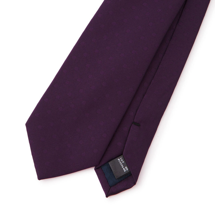 ブラックライン  【BLACK LINE】シルクブレンドドットネクタイ 7.5cm幅/パープル その他