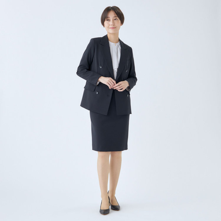 シルバーライン 【SL】【年間】6釦2掛けダブルジャケット/ネイビー/ウォッシャブル 紺中間