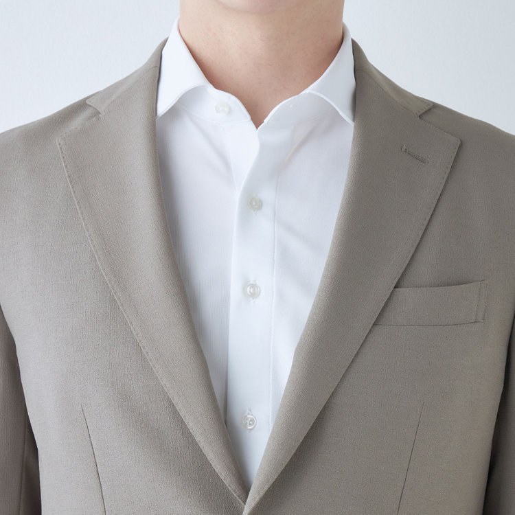 シルバーライン 【5DAYS CLOSET】【RBC】【春夏】2釦シングルジャケット/グレージュ/パッチポケット/4S SUSTAINABILITY&ECOLOGY FABRIC グレー中間