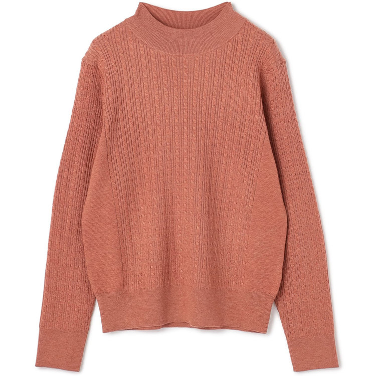 シルバーライン 【SL】【秋冬】 ハイネック ニットセーター/オレンジ/マシンウォッシャブル 橙淡色