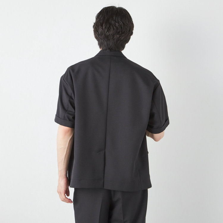 ブラックライン 「TailoredCasual」【春夏】ダブルブレストシャツジャケット/ブラック 黒