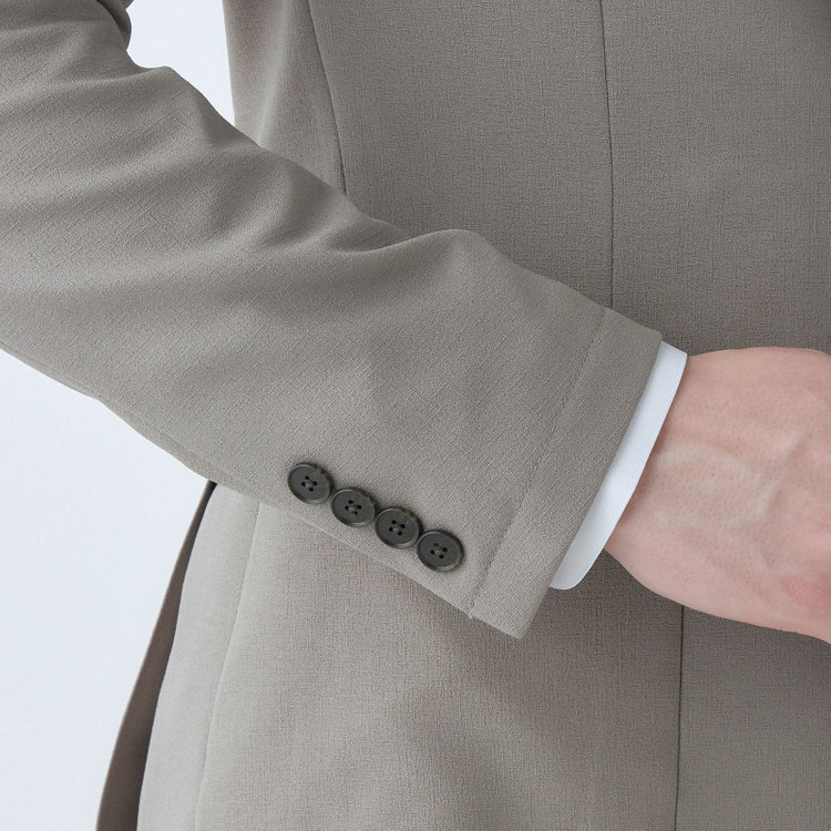 シルバーライン 【5DAYS CLOSET】【RBC】【春夏】2釦シングルジャケット/グレージュ/パッチポケット/4S SUSTAINABILITY&ECOLOGY FABRIC グレー中間