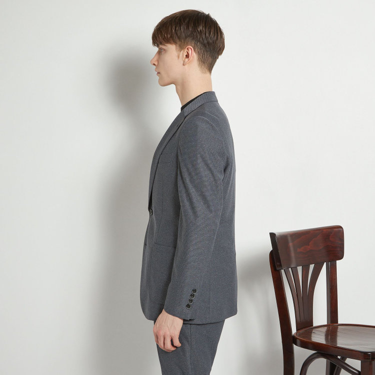 シルバーライン 【CLASSICO TAPERED】【春夏】2釦シングルジャケット/グレー/パッチポケット/4S SUSTAINABILITY&ECOLOGY FABRIC グレー中間