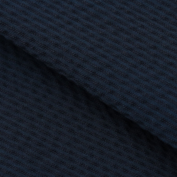 シルバーライン 【発送在庫あり】【RBC/五分袖】カッタウェイビズポロシャツ プルオーバータイプ/ネイビー×シアサッカー/4S コットンブレンド 青濃色