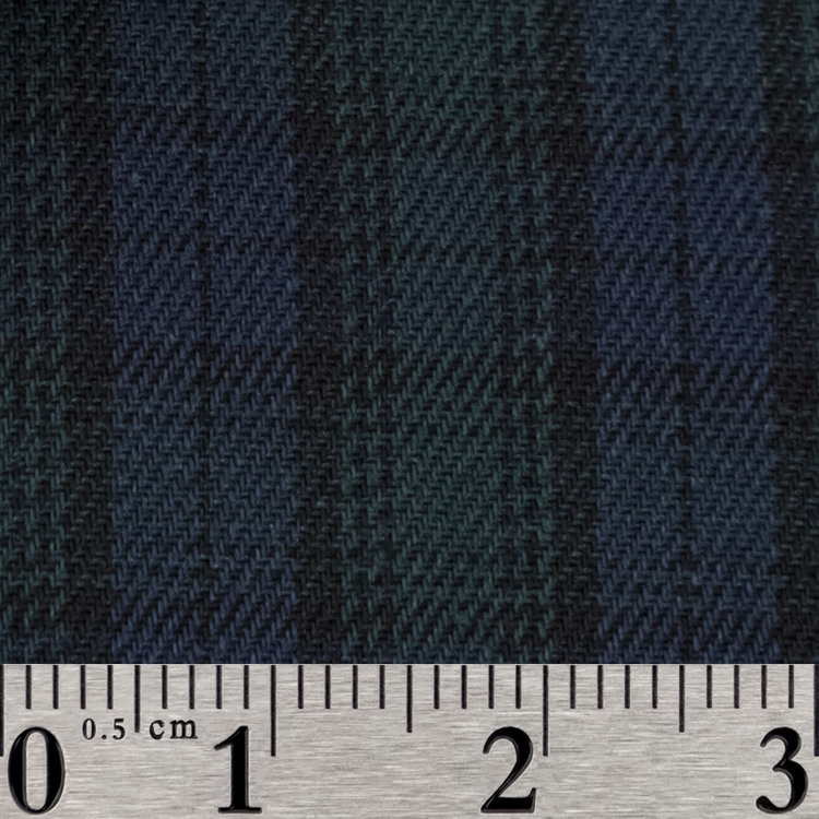 スーツセレクト 【国内縫製】【パターンオーダー】ワイシャツ・ドレスシャツ/ネイビー＆グリーン＆ブラック×チェック/ストレッチ素材(COTTON100%) ネイビー系(紺)