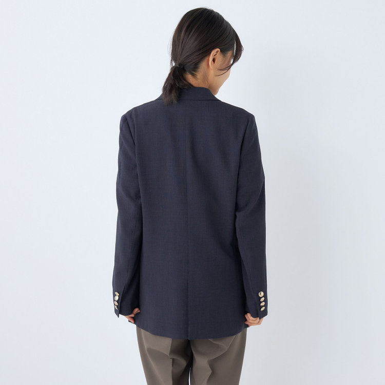 シルバーライン 【SL】【春夏】6釦2掛けダブルジャケット/ネイビー/ウォッシャブル/Naturemier 紺中間