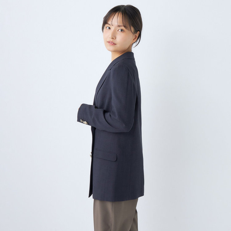 シルバーライン 【SL】【春夏】6釦2掛けダブルジャケット/ネイビー/ウォッシャブル/Naturemier 紺中間
