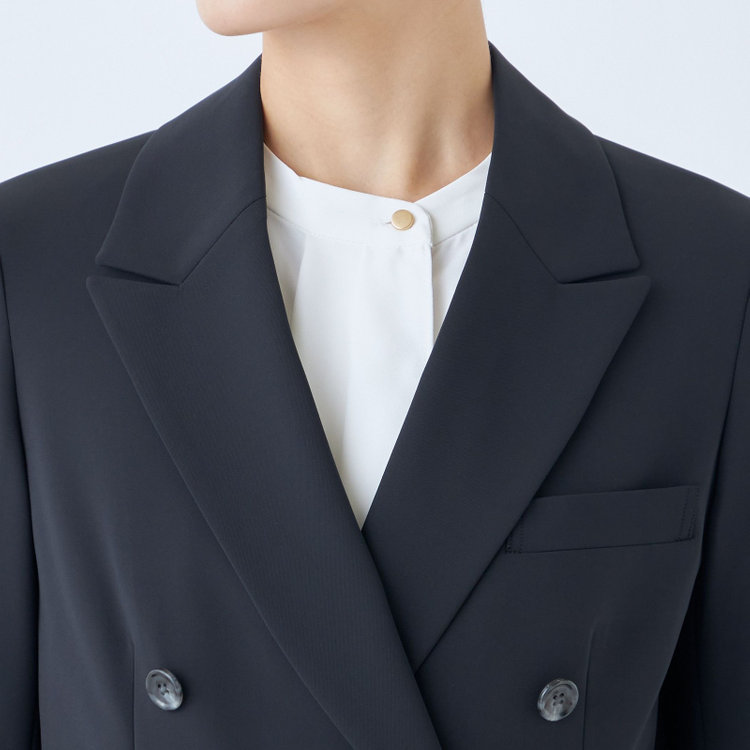 シルバーライン 【SL】【年間】6釦2掛けダブルジャケット/ネイビー/ウォッシャブル 紺中間