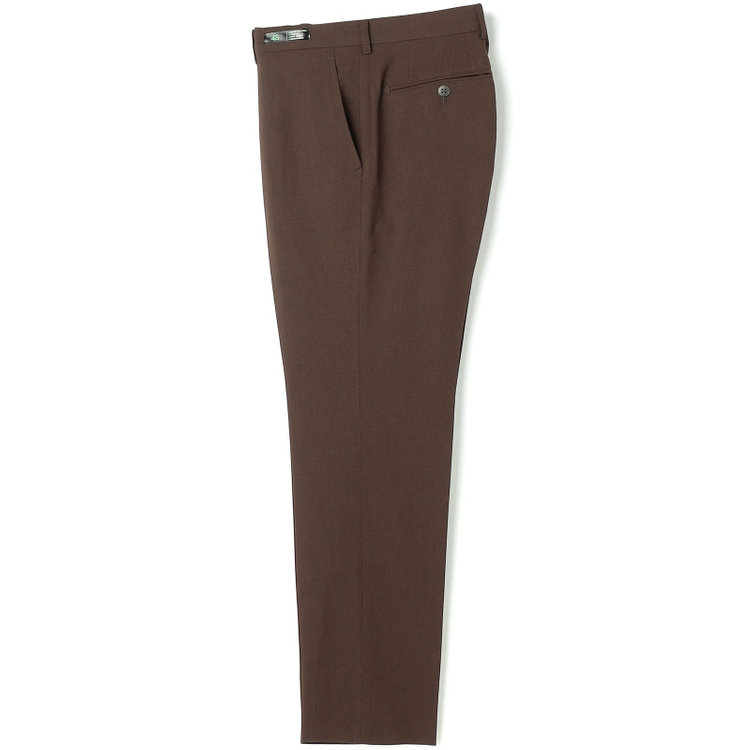 ブラックライン 【SLIM TAPERED】【春夏】0タックテーパードパンツ/ブラウン/ウォッシャブル/4S SUSTAINABILITY&ECOLOGY FABRIC/※裾上げ済み仕様 茶中間