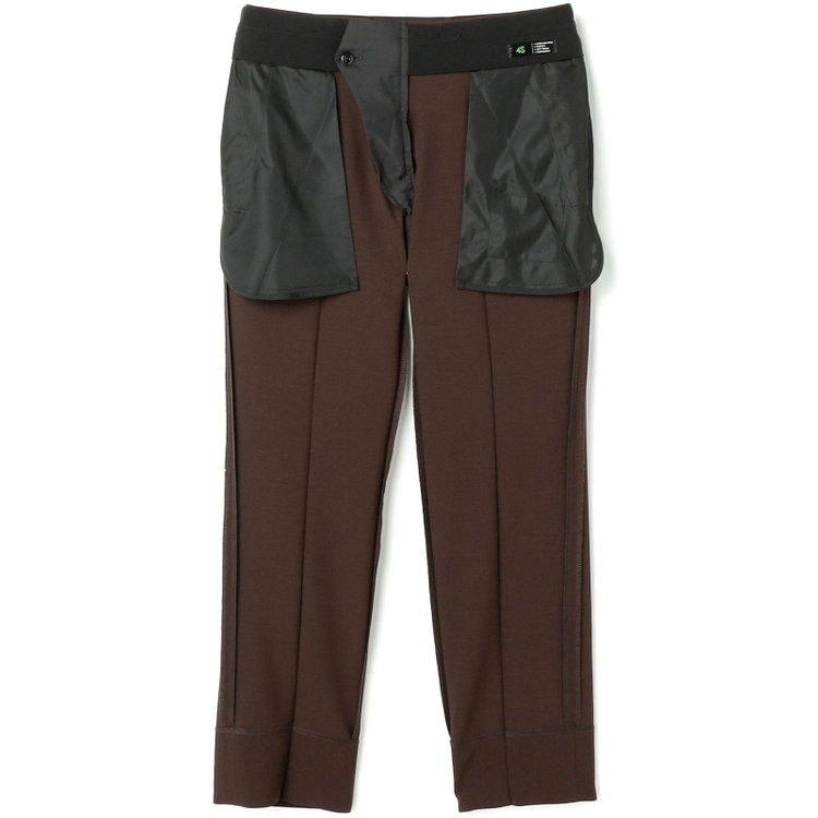 ブラックライン 【SLIM TAPERED】【春夏】0タックテーパードパンツ/ブラウン/ウォッシャブル/4S SUSTAINABILITY&ECOLOGY FABRIC/※裾上げ済み仕様 茶中間