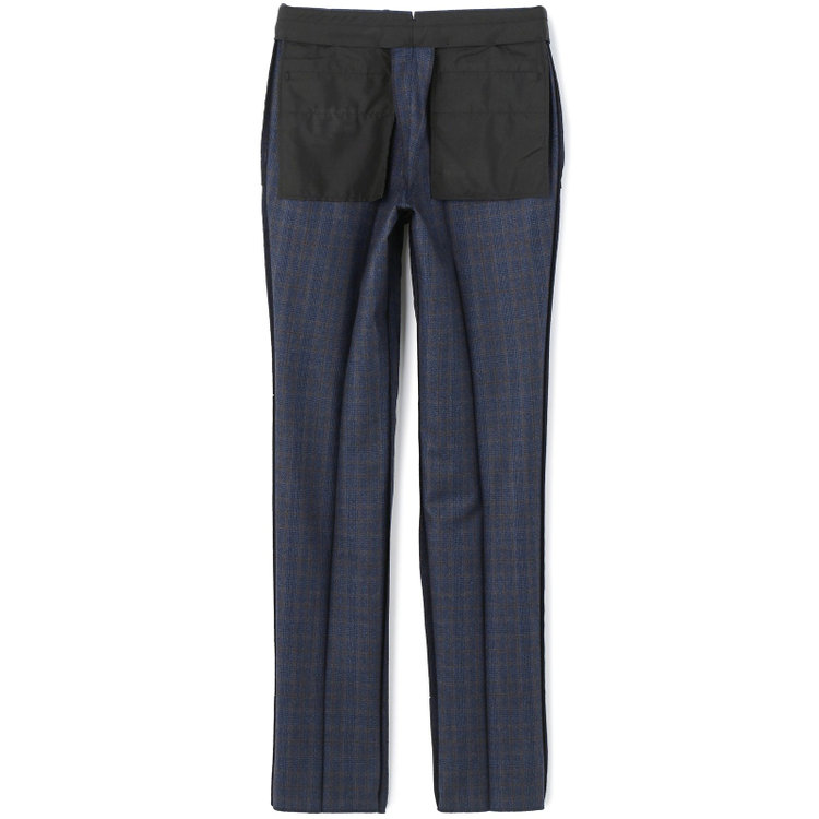 シルバーライン 【CLASSICO TAPERED】【秋冬】3釦段返りシングルスーツ 2タック/ネイビー×チェック/ウエストムーブ/MARZOTTO/※裾上げ必要 青中間