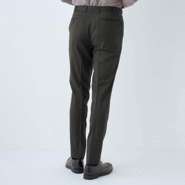 シルバーライン 【CLASSICO TAPERED】【春夏】2釦シングルスーツ 1タック/カーキ/ウエストムーブ/REDA ACTIVE/NEW ZEALAND MERINO/SHOWER CLEAN/※パンツ裾上げ済仕様 黄淡色