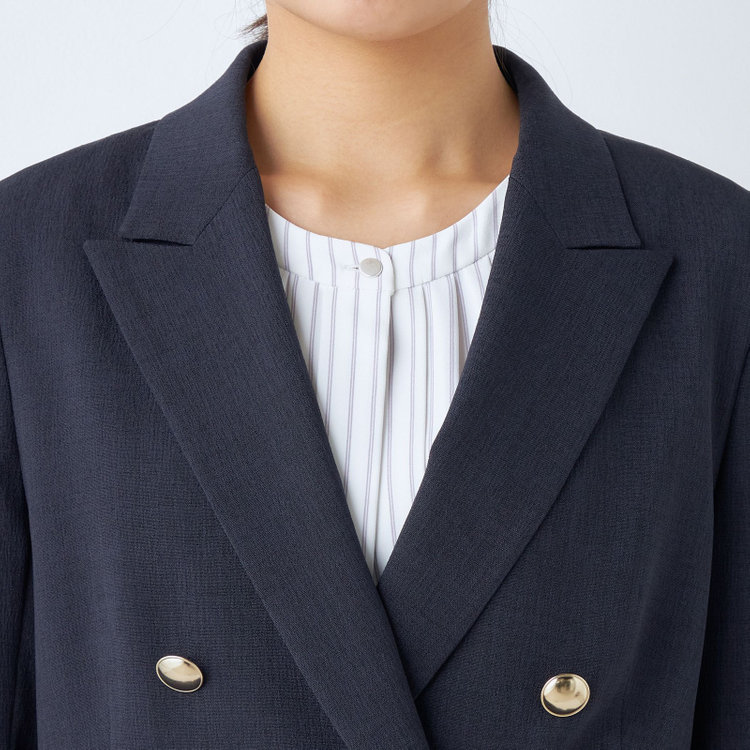 シルバーライン 【SL】【春夏】6釦2掛けダブルジャケット/ネイビー/ウォッシャブル/Naturemier 紺中間