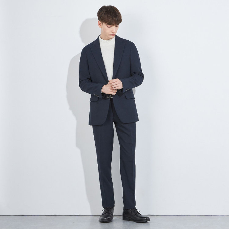 シルバーライン 【CLASSICO TAPERED】【秋冬】2釦ジャケット/ネイビー/4S SUSTAINABILITY&ECOLOGY FABRIC 紺濃色